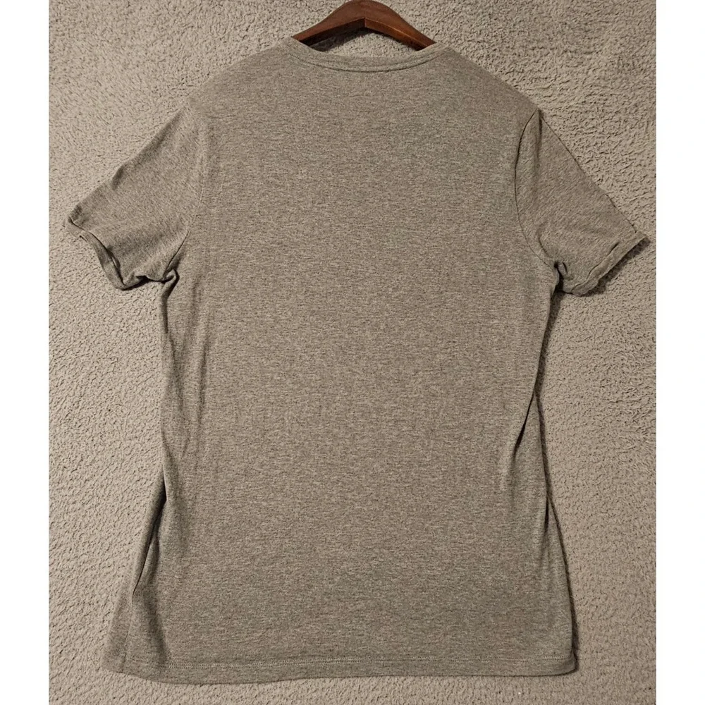 Gucci Mens Gray Web Stripe Pocket V-Neck T-Shirt Size 2XL XXL Made in Italy
